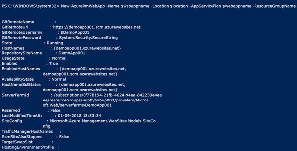 Creating Azure Web App